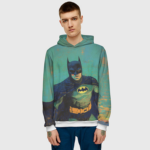 Мужская толстовка Злой Бэтмен / 3D-Белый – фото 3