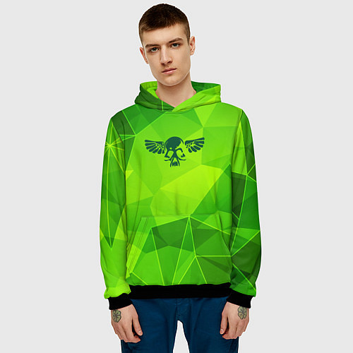 Мужская толстовка Nazareth green poly / 3D-Черный – фото 3