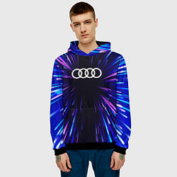 Толстовка-худи мужская Audi neon energy, цвет: 3D-черный — фото 2