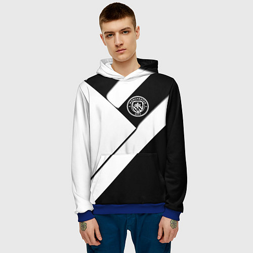 Мужская толстовка Манчестер Юнайтед геометрия / 3D-Синий – фото 3