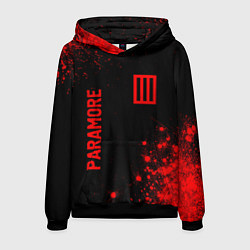 Толстовка-худи мужская Paramore - red gradient вертикально, цвет: 3D-черный