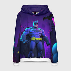Толстовка-худи мужская Бэтмен объемная модель, цвет: 3D-белый