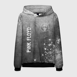Толстовка-худи мужская Pink Floyd - grey gradient вертикально, цвет: 3D-черный