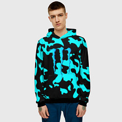 Толстовка-худи мужская Monster energy камуфляж голубой, цвет: 3D-черный — фото 2