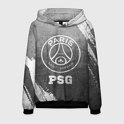 Толстовка-худи мужская PSG - grey gradient, цвет: 3D-черный