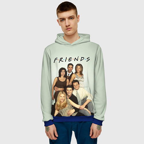 Мужская толстовка Американский сериал - Друзья / 3D-Синий – фото 3