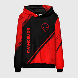 Толстовка-худи мужская Evangelion - red gradient вертикально, цвет: 3D-черный