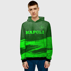 Толстовка-худи мужская Napoli - green gradient посередине, цвет: 3D-черный — фото 2