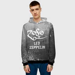 Толстовка-худи мужская Led Zeppelin - grey gradient, цвет: 3D-черный — фото 2