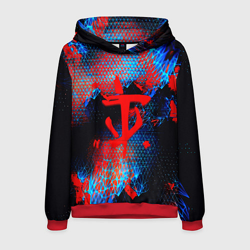 Мужская толстовка Doom космическая абстракция / 3D-Красный – фото 1