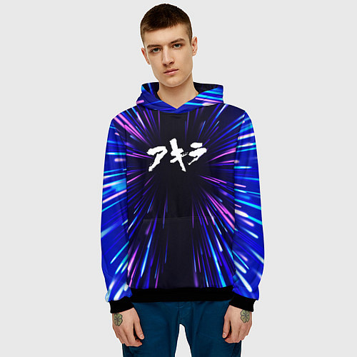 Мужская толстовка Akira neon energy / 3D-Черный – фото 3