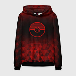 Толстовка-худи мужская Pokemon red poly, цвет: 3D-черный