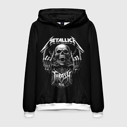 Толстовка-худи мужская Thrash metal - Metallica group, цвет: 3D-белый