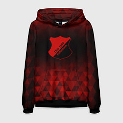 Толстовка-худи мужская Hoffenheim red poly, цвет: 3D-черный