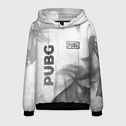 Толстовка-худи мужская PUBG - white gradient вертикально, цвет: 3D-черный