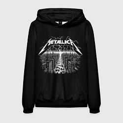 Толстовка-худи мужская Metallica - lightnings in metropolis, цвет: 3D-черный