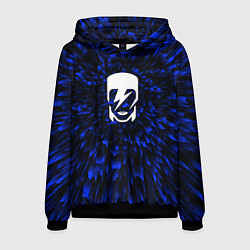 Толстовка-худи мужская David Bowie blue energy, цвет: 3D-черный