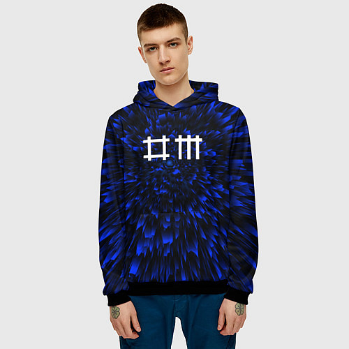 Мужская толстовка Depeche Mode blue energy / 3D-Черный – фото 3