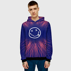 Толстовка-худи мужская Nirvana red energy, цвет: 3D-черный — фото 2