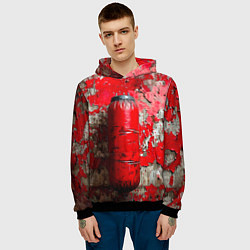 Толстовка-худи мужская Красная боксерская груша, цвет: 3D-черный — фото 2