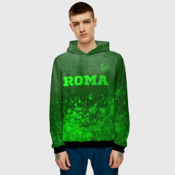 Толстовка-худи мужская Roma - green gradient посередине, цвет: 3D-черный — фото 2