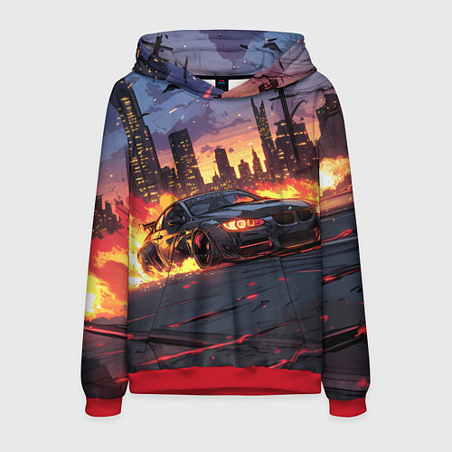 Мужская толстовка BMW огненная дорога / 3D-Красный – фото 1
