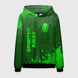 Толстовка-худи мужская Spirited Away - green gradient вертикально, цвет: 3D-черный