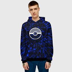 Толстовка-худи мужская Pokemon blue energy, цвет: 3D-черный — фото 2