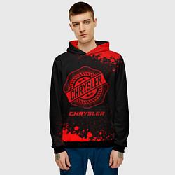 Толстовка-худи мужская Chrysler - red gradient, цвет: 3D-черный — фото 2