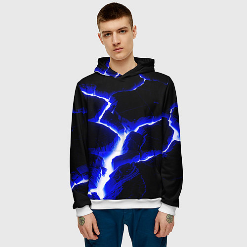 Мужская толстовка The rift / 3D-Белый – фото 3