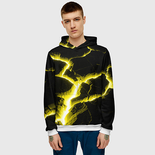 Мужская толстовка The rift / 3D-Белый – фото 3