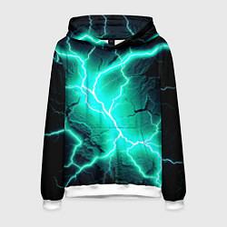 Толстовка-худи мужская Color light blue black, цвет: 3D-белый