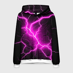 Толстовка-худи мужская The color is pink and black, цвет: 3D-белый