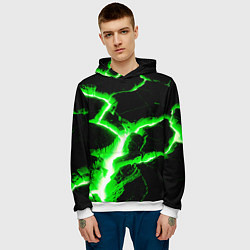 Толстовка-худи мужская Разлом, цвет: 3D-белый — фото 2