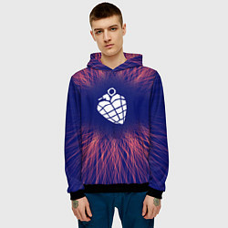 Толстовка-худи мужская Green Day red energy, цвет: 3D-черный — фото 2