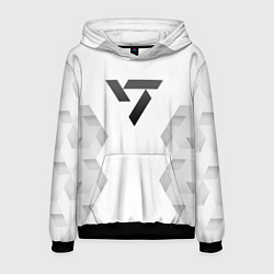 Толстовка-худи мужская Seventeen white poly, цвет: 3D-черный