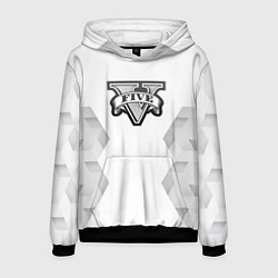 Толстовка-худи мужская GTA white poly, цвет: 3D-черный