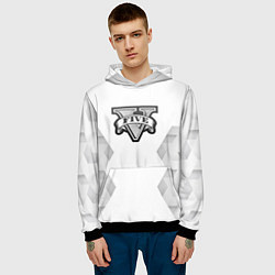 Толстовка-худи мужская GTA white poly, цвет: 3D-черный — фото 2