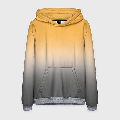 Мужская толстовка Бледный жёлто-серый градиент / 3D-Меланж – фото 1