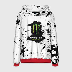 Толстовка-худи мужская Monster energy брызги красок, цвет: 3D-красный