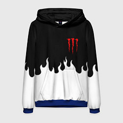 Толстовка-худи мужская Monster energy red logo, цвет: 3D-синий