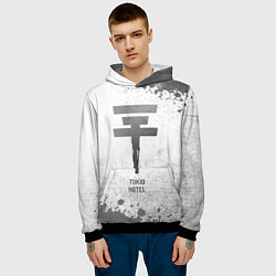 Толстовка-худи мужская Tokio Hotel - white gradient, цвет: 3D-черный — фото 2