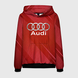 Толстовка-худи мужская Audi - абстракция, цвет: 3D-черный