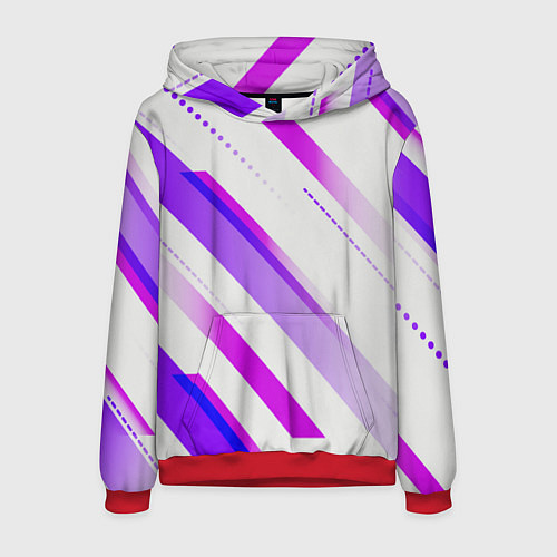 Мужская толстовка Color white pink / 3D-Красный – фото 1