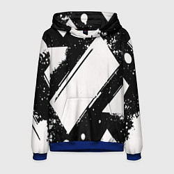 Толстовка-худи мужская Color black white, цвет: 3D-синий
