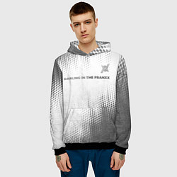 Толстовка-худи мужская Darling in the FranXX - white gradient посередине, цвет: 3D-черный — фото 2