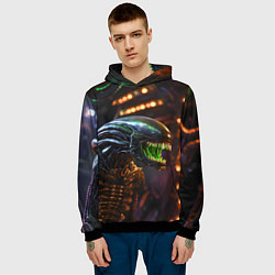 Толстовка-худи мужская Злой Чужой, цвет: 3D-черный — фото 2