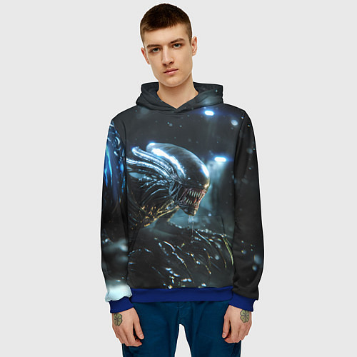 Мужская толстовка Чужой космос / 3D-Синий – фото 3