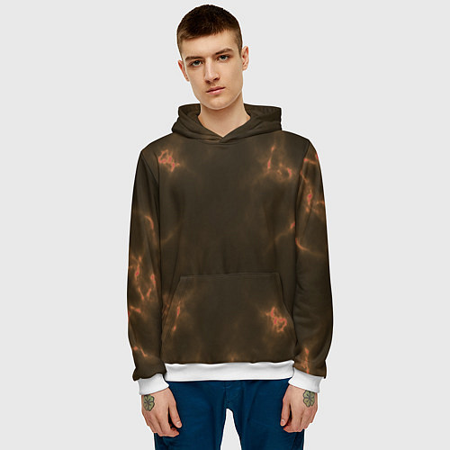 Мужская толстовка The color is brown / 3D-Белый – фото 3