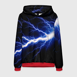 Толстовка-худи мужская Lightning blue, цвет: 3D-красный